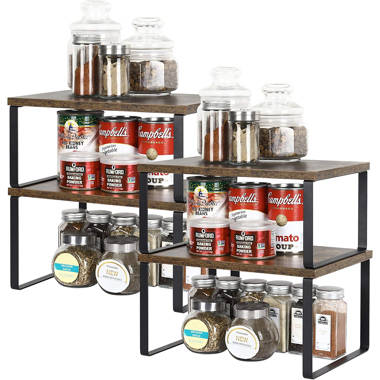 Bless international Free-standing Wood Spice Jar & Rack Set