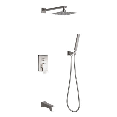 Système de douche complet à pression équilibrée avec valve brute
