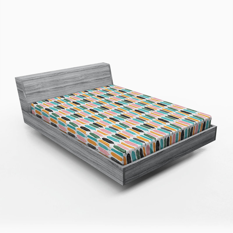 Microfiber Floral Fitted Sheet, Queen Fitted Sheet