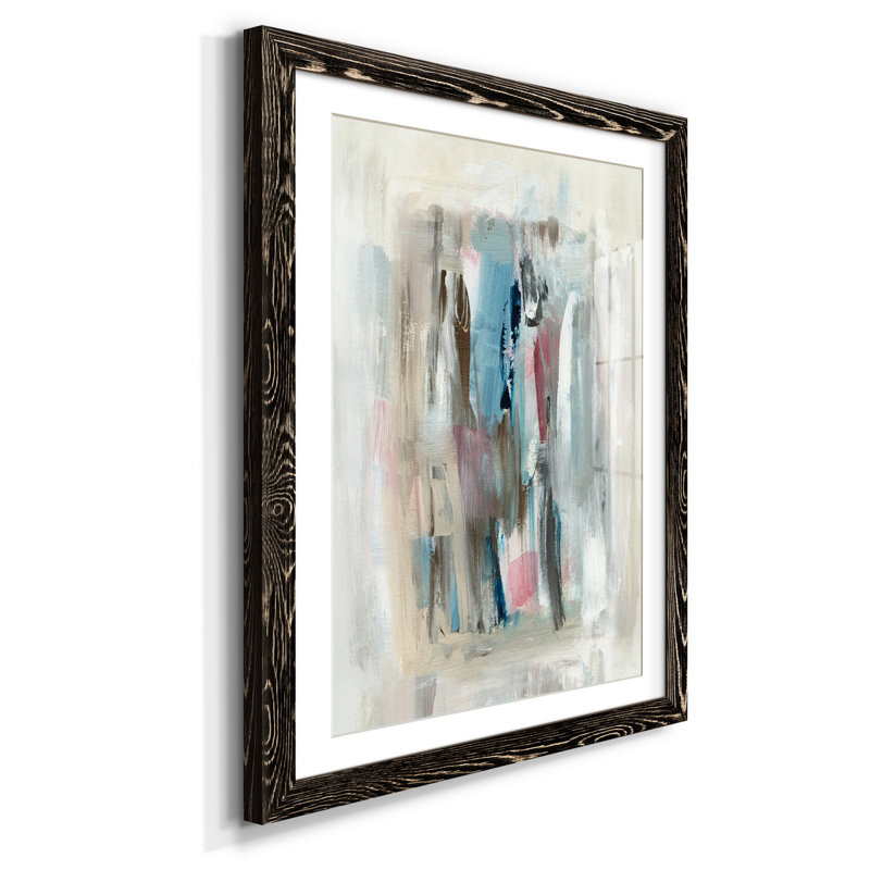 Été délavé - reproduction d'art, H 37,5 po x l 27,5 po x P 1,5 po, Papier encadré noir, Blanc