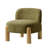 28" W Boucle Armless Accent Chair with Solid Wood Legs-1760424609