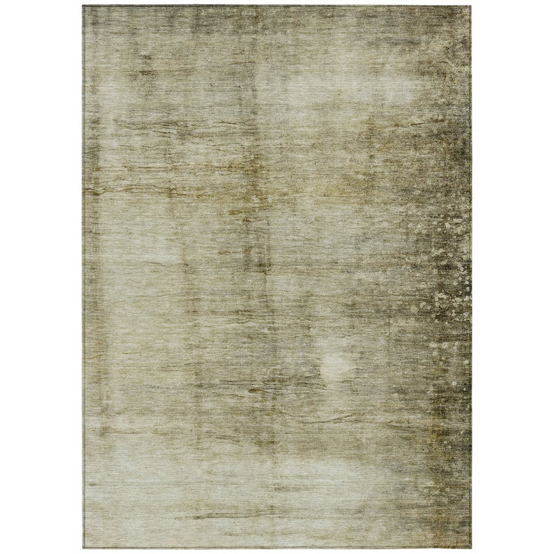 Washable Abstract Indoor / Outdoor Rug, Rectangle 10' x 14'
