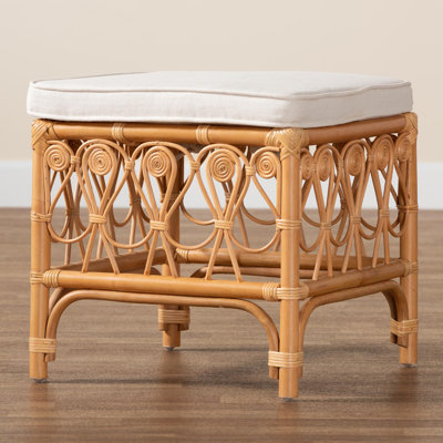 Breckynn Rattan Accent Stool by Bay Isle Home