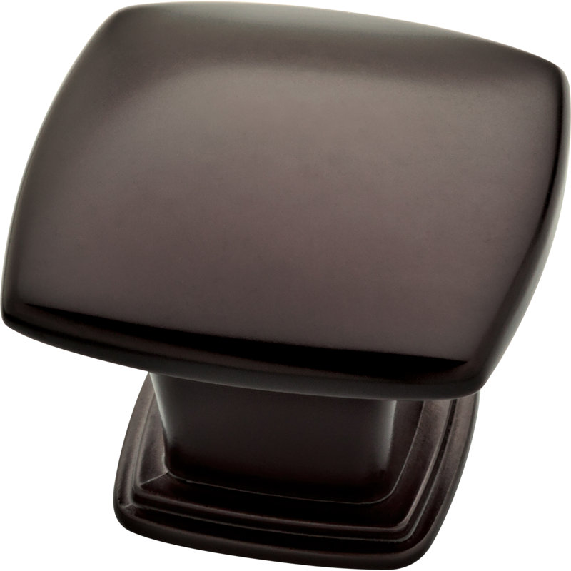 Bouton carré, Bronze huilé foncé
