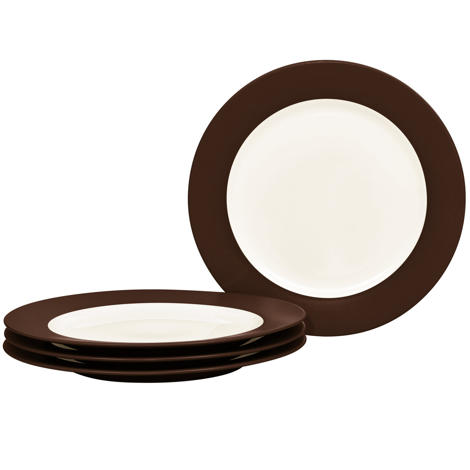 Noritake Colorwave Rim Salad Plates, 8-1/4", Chocolate