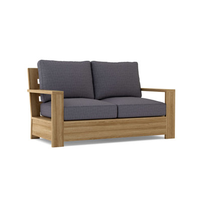 Madera 61.5" Wide Outdoor Teak Rectangle Loveseat with Sunbrella Cushions by Anderson Teak