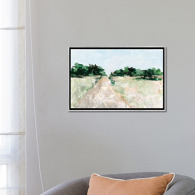 «Field Days I» par Ethan Harper - reproduction d'art, H 18 po x l 26 po x P 1,5 po, Toile encadrée d'or, Pas de tapis