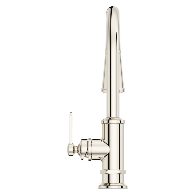 Pull Down Single Handle Kitchen Faucet, Polished Nickel