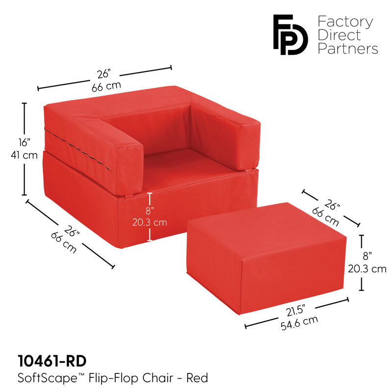 SoftScape Flip Flop Chair, Red