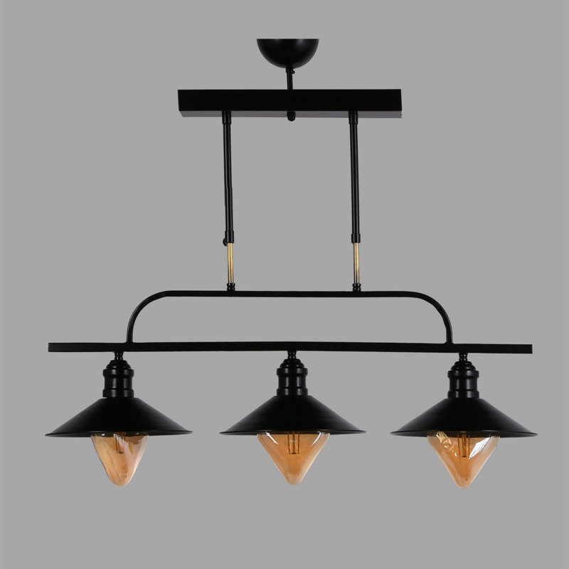 Luminaire suspendu pour îlot de cuisine à 3 lumières Gilstrap
