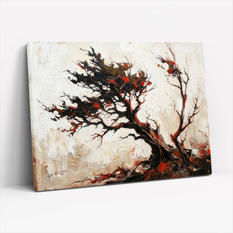 Ensemble de 1 tableau abstrait sur toile représentant un arbre, 18"H x 24"W, Wrapped Canvas