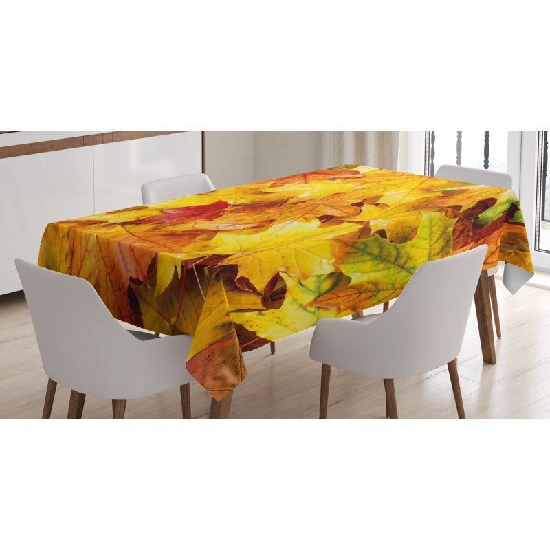 Fall Dining Room Kitchen Tablecloth, 84" L x 60" W