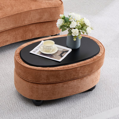 Table basse avec repose-pieds moderne 2 en 1 avec rangement Verona