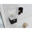Meuble-lavabo de salle de bain avec lavabo et support latéral en céramique - 24 po-487617119