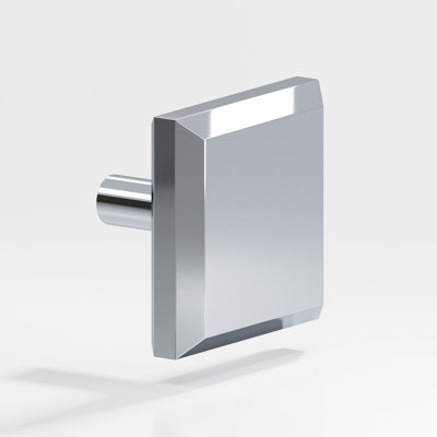 Square, Beveled Cabinet Knob With Straight Post