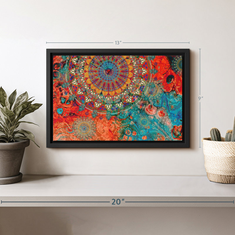 Abstrait "Art abstrait de mandalas tribaux", H 9 po x l 13 po
