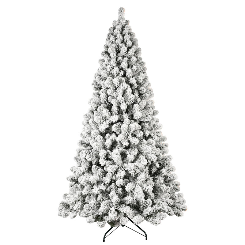 Arbre de Noël en PVC floqué (avec lumières), H 53,3 pi