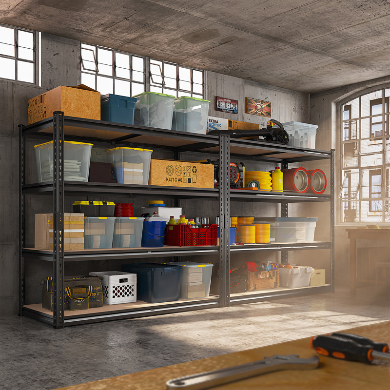 20"D X 40"W Shelving Unit Loads 2000Lbs, Heavy Duty Garage Shelving,  Adjustable Metal Storage Shelves, 60" H x 40" W x 20" D