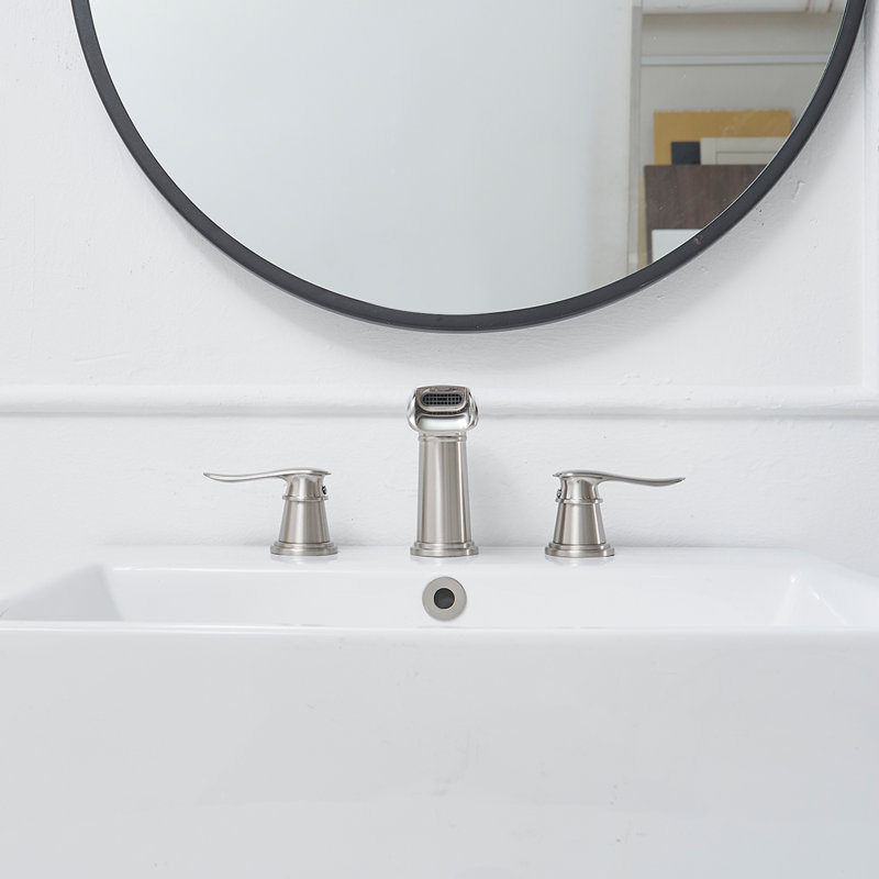 8 In. Waterfall Widespread 2-Handle Bathroom Faucet With Pop-Up Drain Assembly In Spot Resist Oil Rubbed Bronze