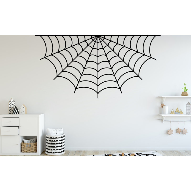 Adhésif décoratif toile d'araignée, H 17 po x l 35 po, Blanc