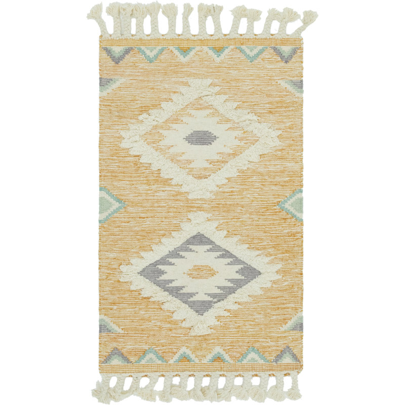 Shriver Performance Wool Geometric Indoor Rug, Rectangle 3'3" x 5'1"