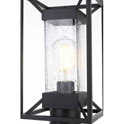 Lampadaire d'extérieur noir Moneta 7 pouces