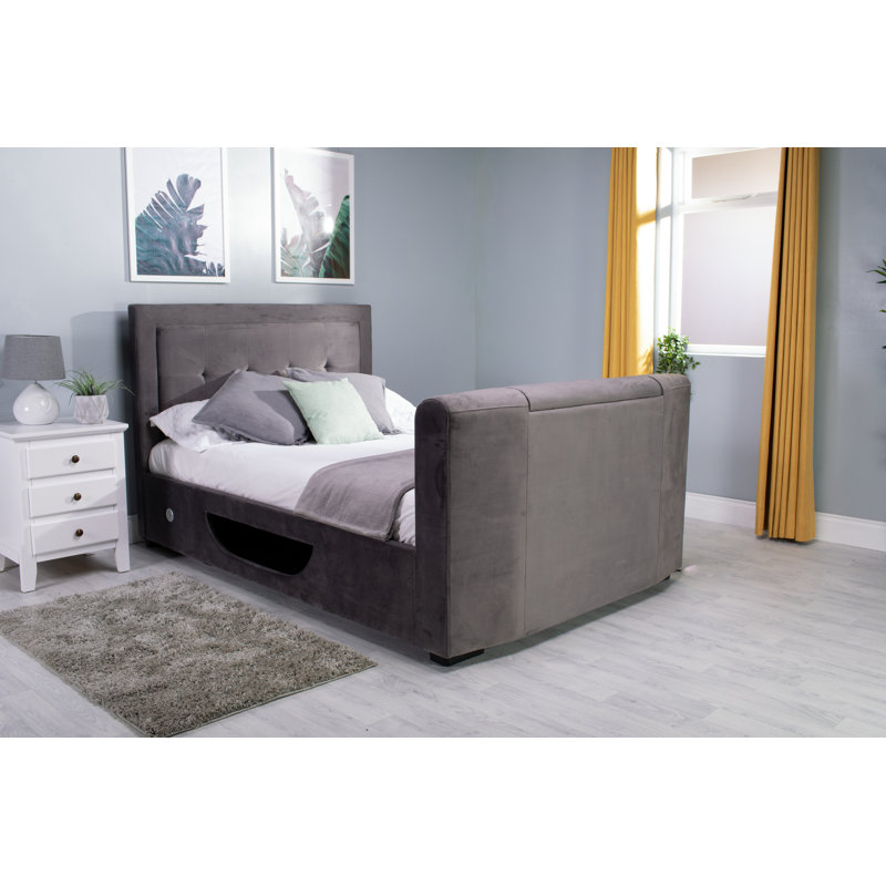 Upholstered Velvet Lift Up Storage Bed