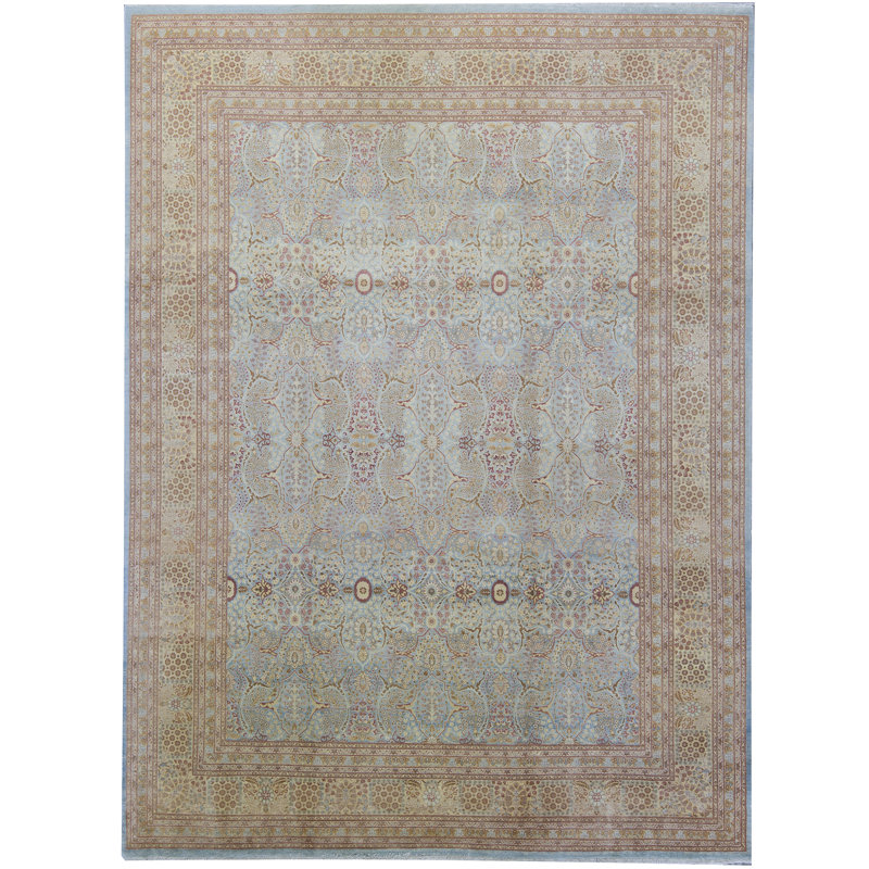 Tapis brun de haute qualité noué à la main