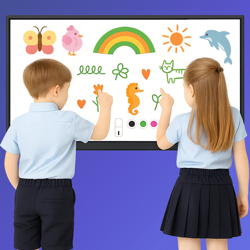 JYXCN Smart Board 49 pouces, ordinateur tout-en-un interactif, écran tactile avec double système et partage de nuage - pour la salle de classe, le bureau et les présentations?
