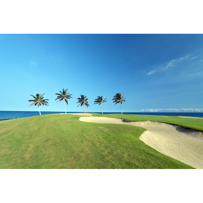 Golf Course On Water - Wrapped Canvas Print, 30cm H x 46cm W x 3.8cm D