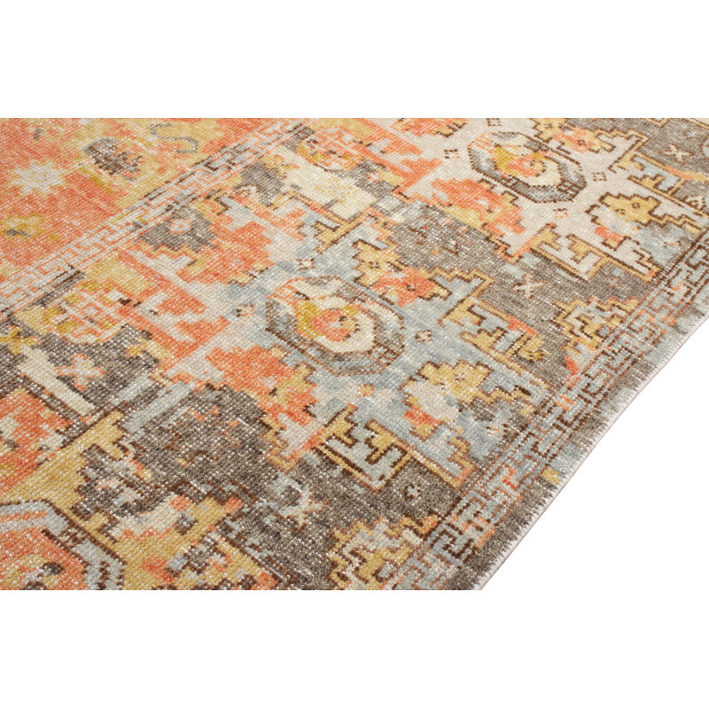 Distressed Homage Handmade Kilim Wool Geometric Area Rug, Rectangle 12' x 18'