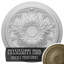 Médaillon de plafond Endurathane Damon, DE 20 po x P 1 1/2 po (convient aux auvents jusqu'à 3 3/8 po), fini craquelé de boue du Mississippi peint à la main-28581126