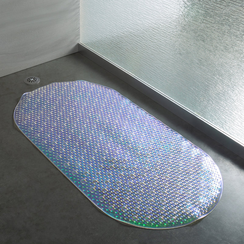 Tapis de douche ovale antidérapant 