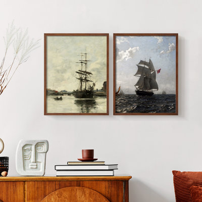 Reproduction giclée rétro nAUTICAL Vintage - ensemble de 2