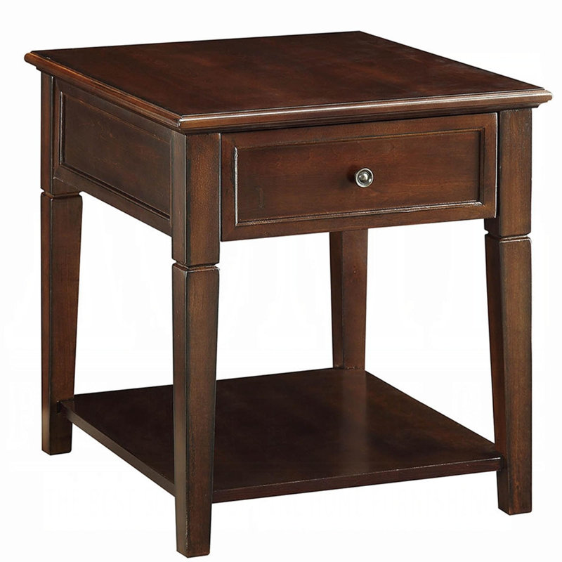 Malachi Walnut Finish End Table