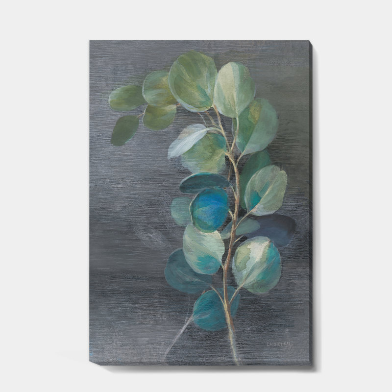 «Fresh Leaves II», reproduction d'art sur toile tendue, H 40 po x l 30 po x 1,5 po