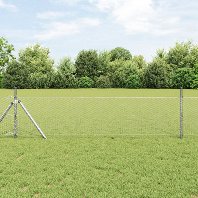 Vidaxl Hexagon Fence Galvanised Steel