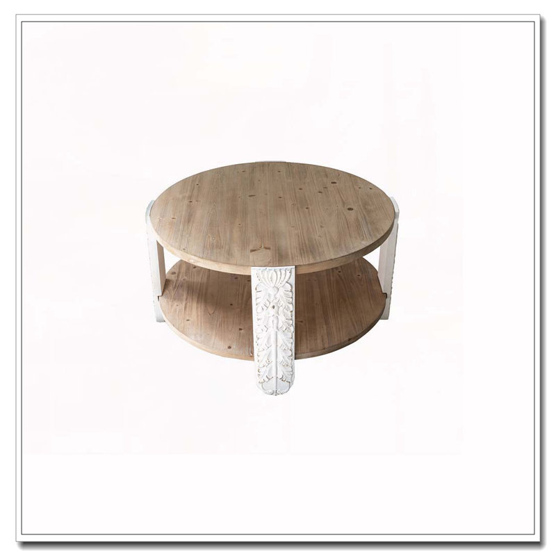 Table basse ronde à deux niveaux