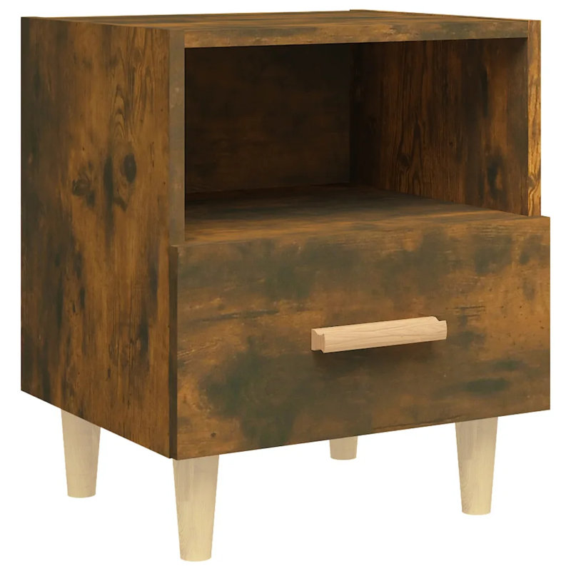 Marazi 40cm W Bedside Table, Smoke Oak, Individual