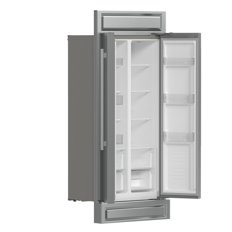 Réfrigérateur encastrable en acier inoxydable 33,6 po Forno Salerno 15,6 pi³ - avec gril décoratif moderne - 37 po de largeur