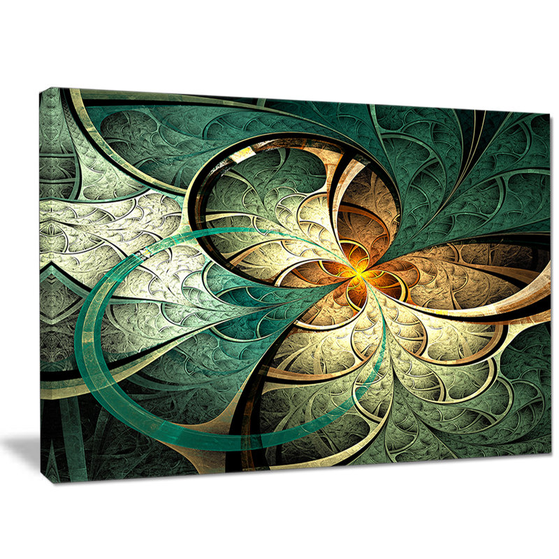 « dark yellow yellow fleur », reproduction d’impression sur toile tendue, H 30 po x l 40 po x P 1 po