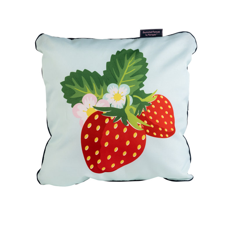 Strawberries & Cream Outdoor Picnic Cushion