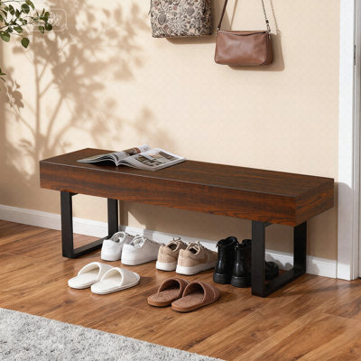 Banc en bois 59 po pour la chambre à coucher