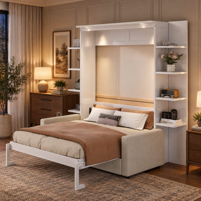 Queen Size Murphy Bed Wall Bed With Sofa