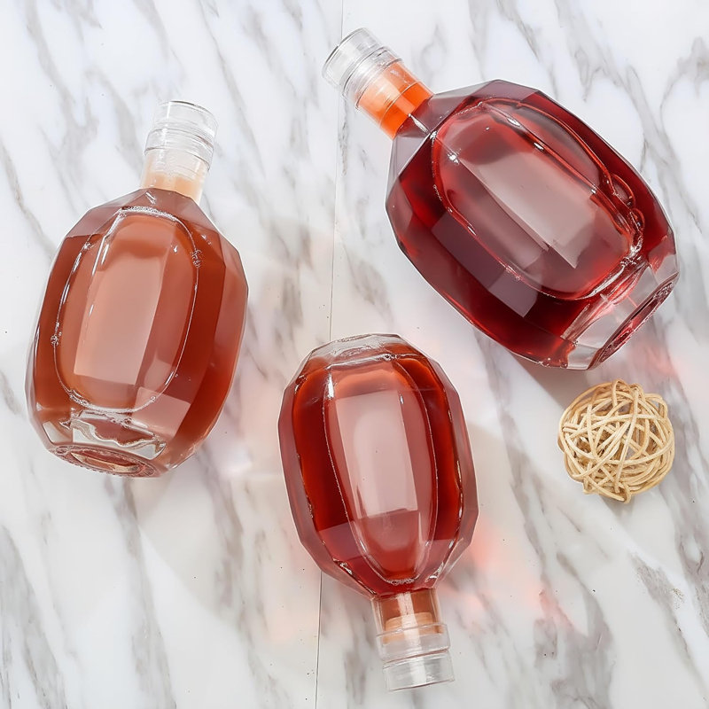 Bouteilles en verre transparent avec couvercles d'étanchéité, paquet de 6 bouteilles en verre réutilisables