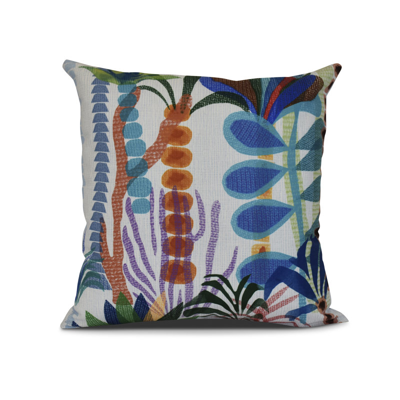 Tropical Resort Square Pillow Cover & Insert, Light Blue, 18" H x 18" W x 3" D