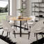 Marjory Round Metal Base Dining Table