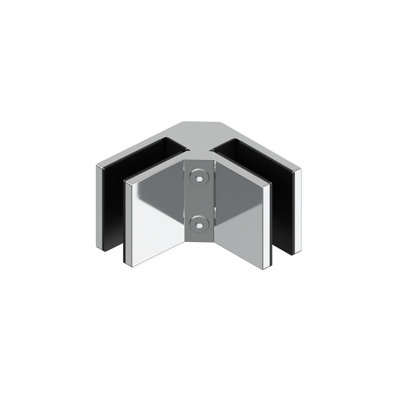 90-Degree Glass Bracing Clamp in Chrome for CLG Series