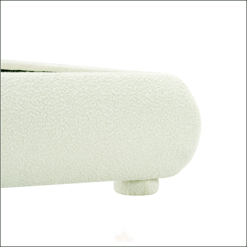 Lit tapissier en tissu de style crème, Cream