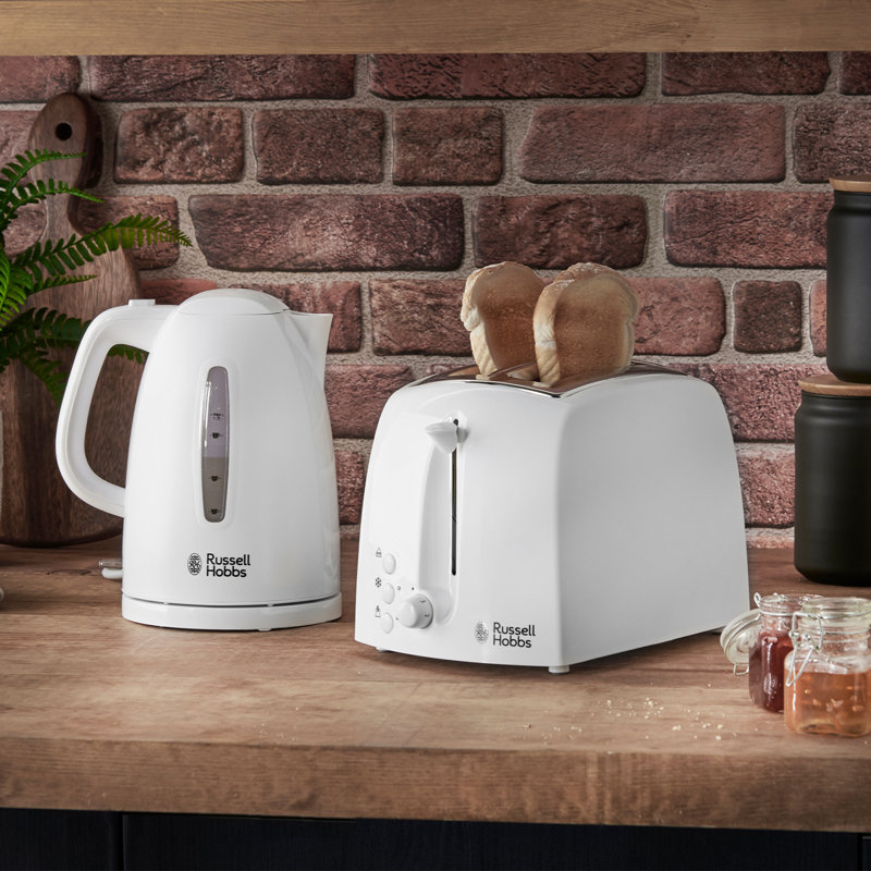 Russell Hobbs 2 Slice Textures Toaster, White